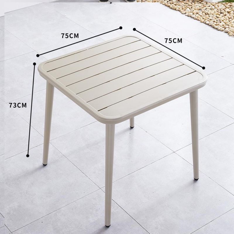 Popular Aluminum Outdoor Modern Side Table Europe Stable Dining Table