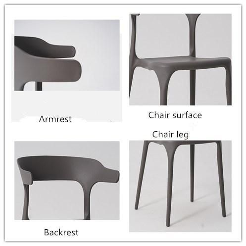 Best Selling PP-106 Backrest Armrest Stackable PP Plastic Chair Modern Dining Chair