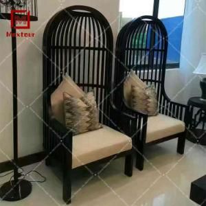 Luxury High Back Wooden Bird Cage Hotel Restaurant Chair