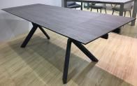 Factory Rectangle Tempered Glass Dining Table with Metal Leg