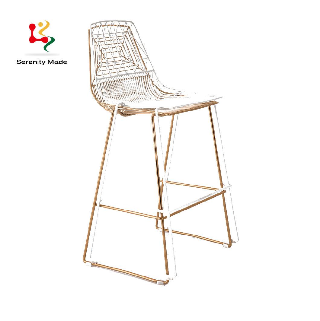 High Quality Stackable Outdoor Event Wedding Gold Metal Bar Stool