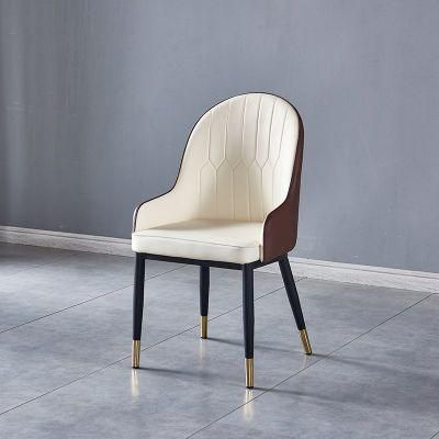 White Home Furniture French Italian Luxury PU Leather Dining Chair