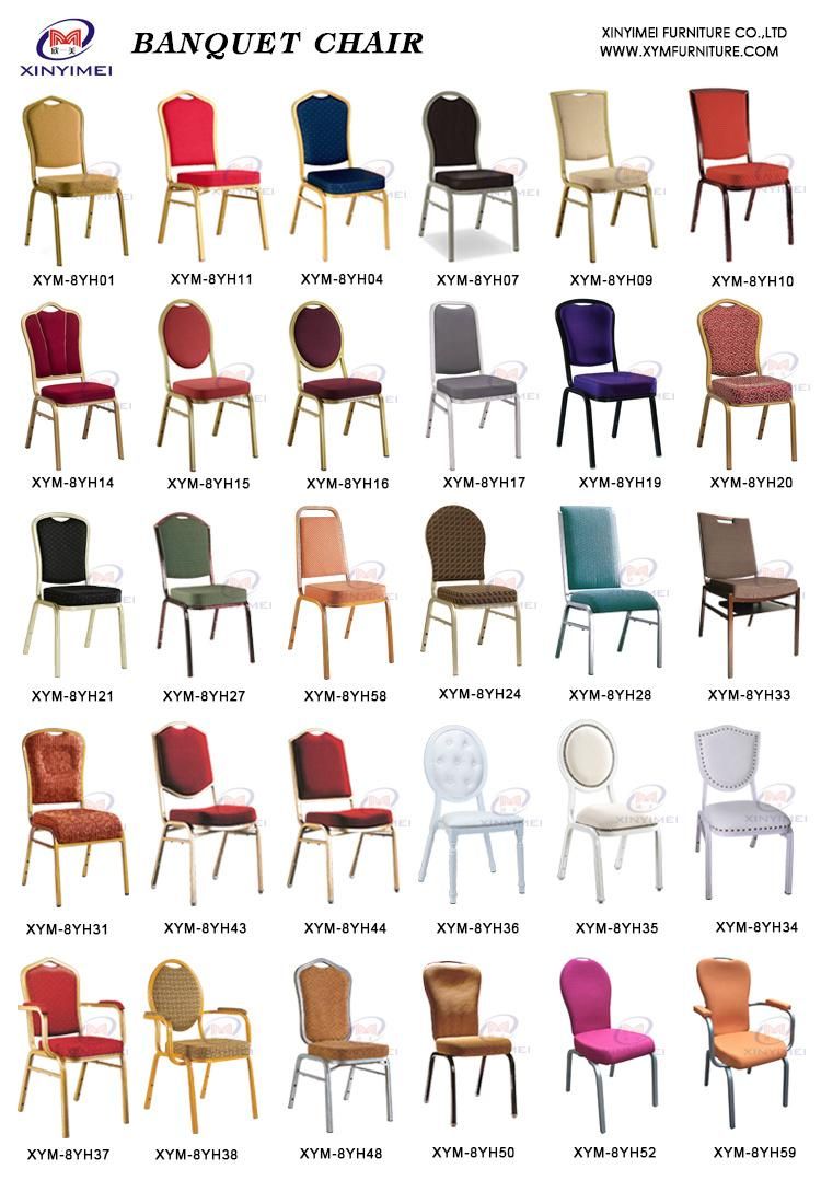 Modern Hotel Banquet Hall Aluminum Square Flex Back Banquet Chairs