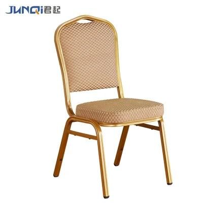 Red Fabric Aluminium Hotel Chairs for Banquet Hall