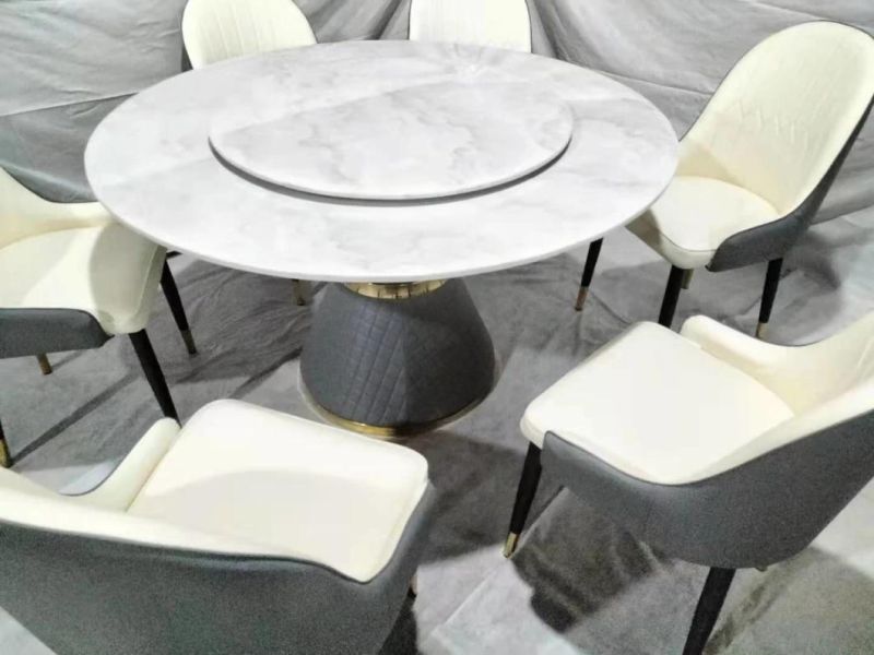 New Light Luxury Round Dining Table Living Room Modern Table