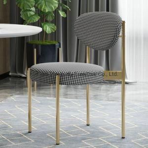 Home Use Chair Metal Frame Fabric Chair Dining Furniture Table and Chair