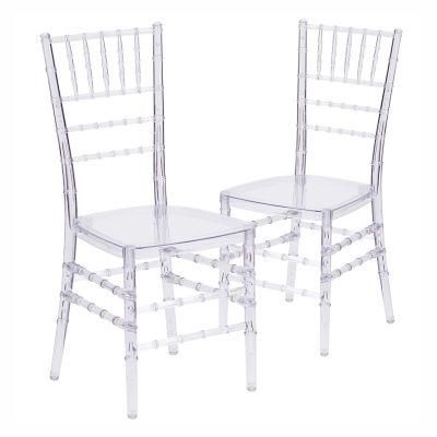 Transparent PC Acrylic Resin Chiavari Wedding Tiffany Dining Chairs