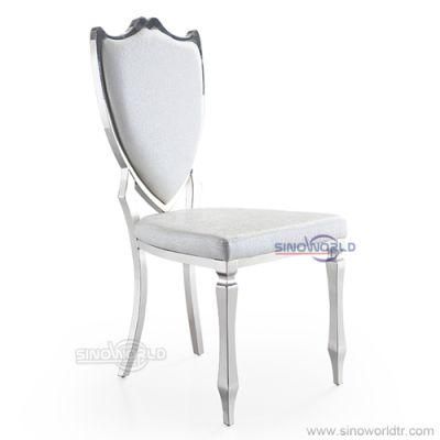 Modern New Design High Back Wedding Event Stainless Steel Dining Chair