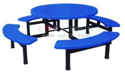 Colorful School Furniture Canteen Fiberglass Dining Table and Chair