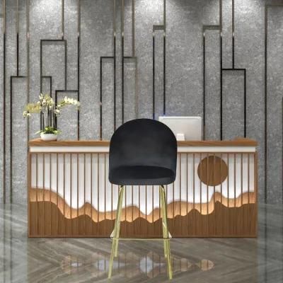 Wholesale Modern Industrial Bar Comfortable Velvet Bar Chair