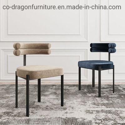 Modern Steel Dining Chair with Fabric for Dining Room Furniture