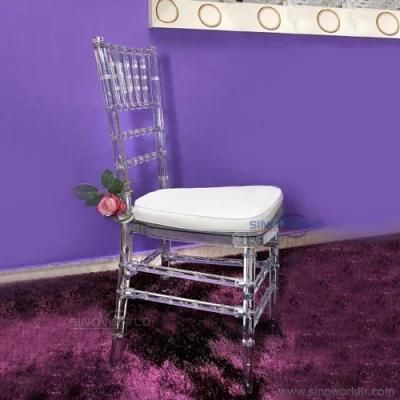 Hotel Restaurant Furniture Dining Wedding Banquet Party Crystal Resin Acrylic Chiavari Chair