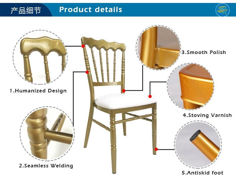 5 Years Guarantee Time High Quality Metal Event Wedding Napoleon Chairs