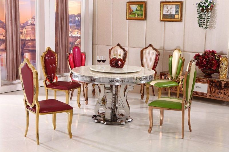 Wholesales Dining Furniture Luxury Wedding Rent Heavy Gold Steel Chair