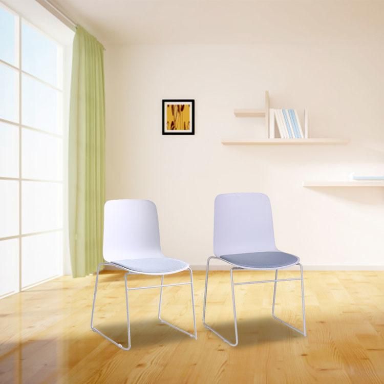 Simple Dining Stackable Plastic Chair PP Office Training Chair Meeting Room Chair Without Arm