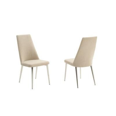 Hotel Restaurant Stainless Steel Fabric Dining Chair