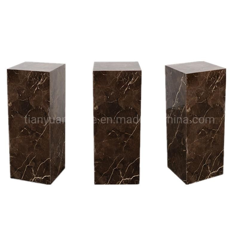 Shop Fittings and Display Marble Pedestal Showcase Platform Stand