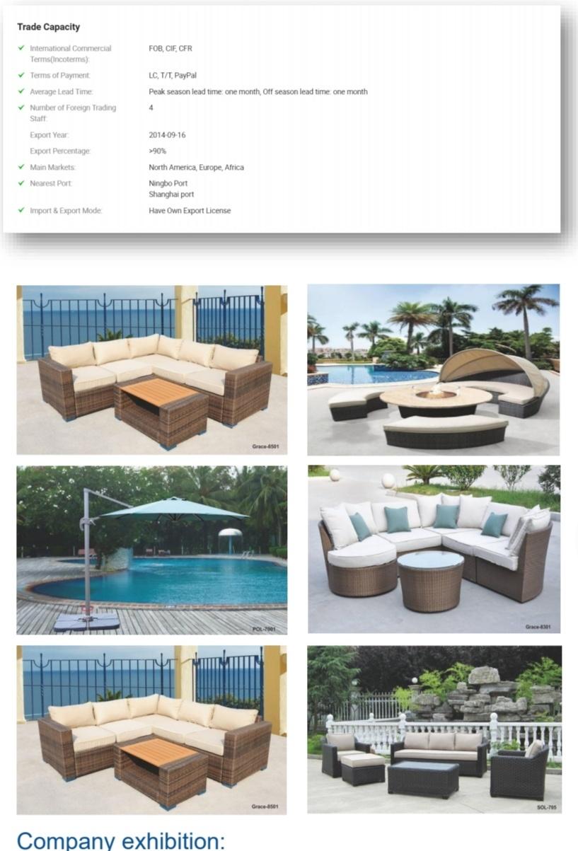 Factory Price Four Person Rattan Outdoor Furniture Dining Table Set