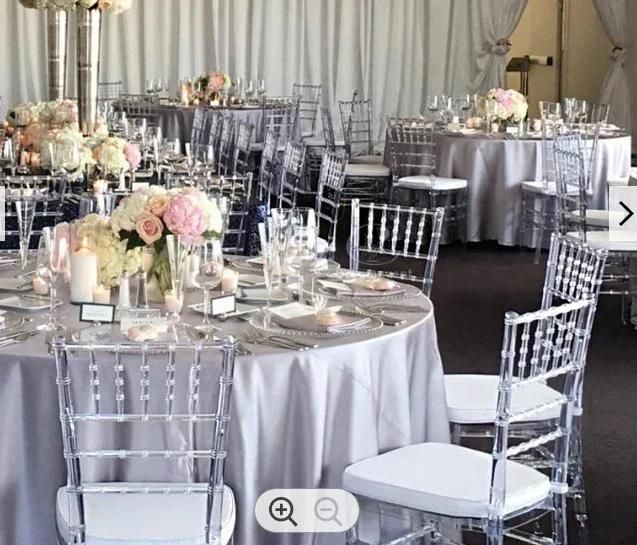 Acrylic Plastic Clear Chiavari Chairs for Sale Events Hotel Wedding Room Chairs