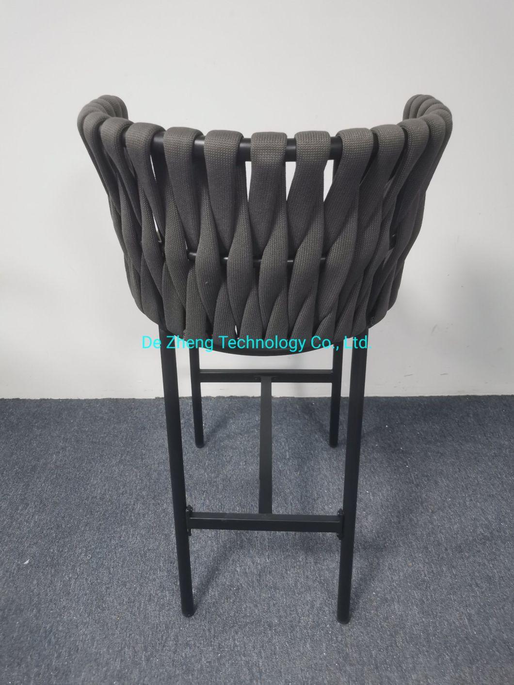 Modern Design Best Quality Outdoor Bar Furniture High Quality Rope Bar Stool Best Price Outdoor Bar Stool Chair