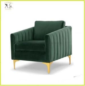 Soft Cover Velvet Customized Style Luxury Living Room Upholstery Lounge Hotel Chair