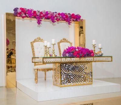 Classical Golden Wedding Arch Elegant Rental Party with High Quality