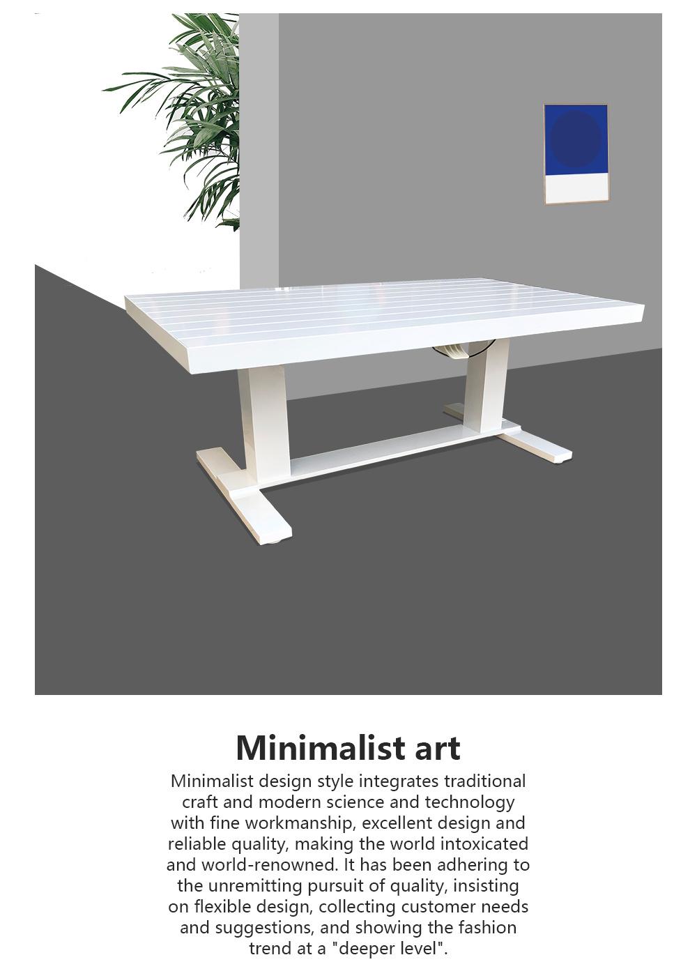 Without Armrest Unfolded Darwin Carton Box Customized Patio Aluminum Table