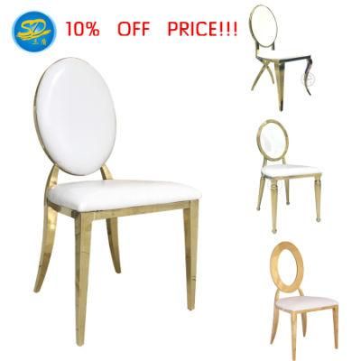 Factory Wholesale Furniture Luxury Stainless Steel Wedding Dining Chair