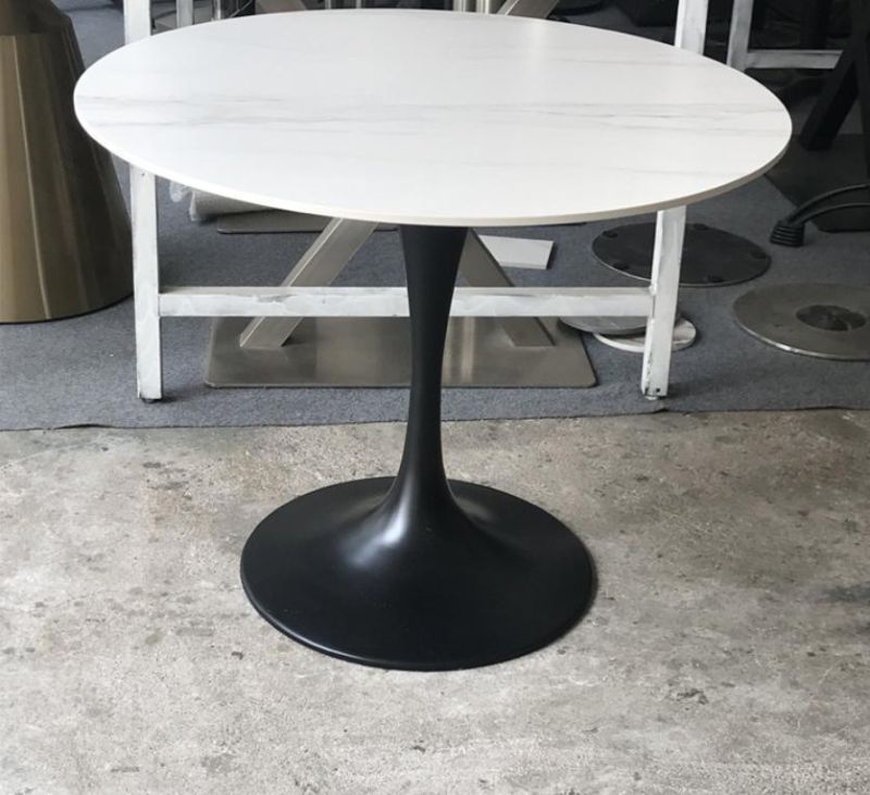 Wholesale Modern Design Artificial Solid Quartz/Granite/Marble Table Top Round Cararra Volakas White Nagural Stone Table for Dining/Sofa Coffee/Side Table