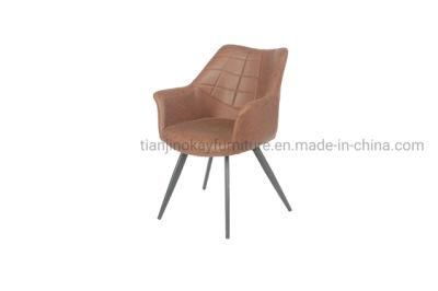 Okay Furniture High Quality Home Restaurant Furniture New Design Coffee Hotel Leisure Upholstered Velvet Fabric Dining Room Chair