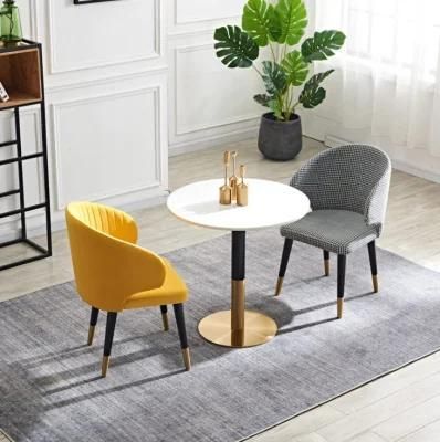 Modern Fabric Metal Frame Dining Chairs for Dining Design