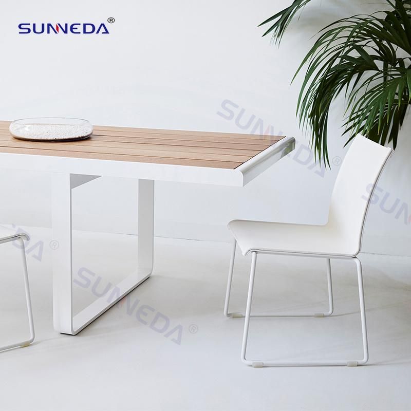 Aluminum Simple Modern Dining Furniture Garden Table
