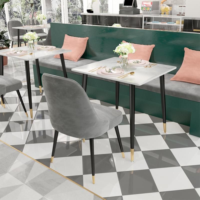 Zode Modern Restaurant Living Room Pink Real Leather Velvet Dining Chairs