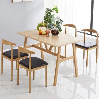 Commercial Furniture Set Modern Design Restaurant Chairs for 4 Person Dining Table Set