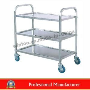 Top-Rated Round Tube Stainless Steel 3 Layers Dining Cart (RPC-L3)