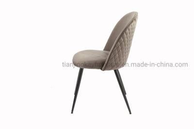 Soft Back Velvet Fabric Dining Chair with Metal Legs Soft Velvet Seat for Lounge Dining Kitchen Chair