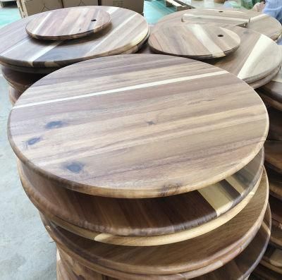 Acacia Wood Extra Large Turntable/ Big Lazy Susan for Table Food Serving 60cm