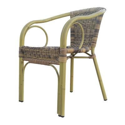 Indoor and Outdoor Furniture Cafe Leisure Aluminum Rattan Chairs