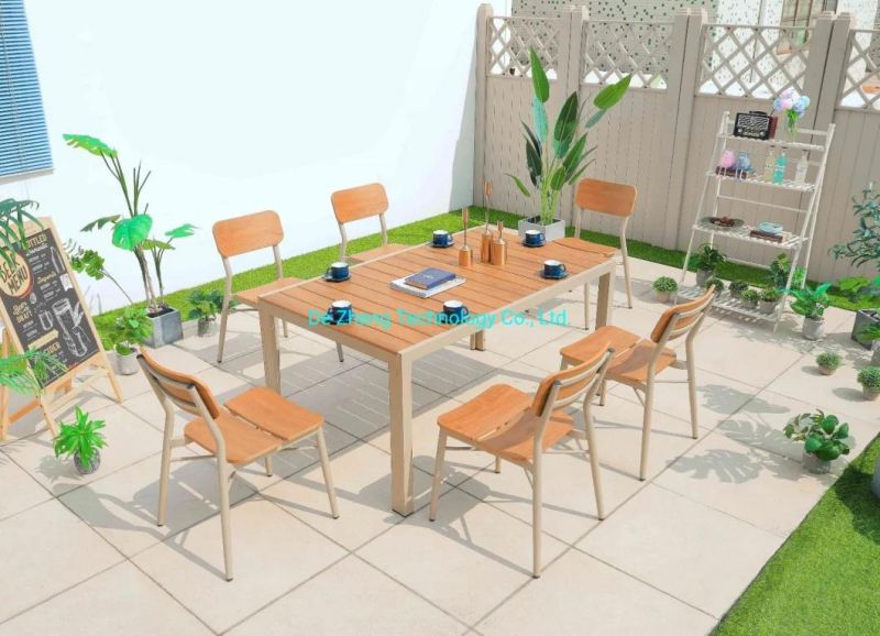 Wholesaler Modern Outdoor Chairs Metal Frame Powder Coating Synthetic Elastic Aluminum Outdoor Chairs for Restanrent