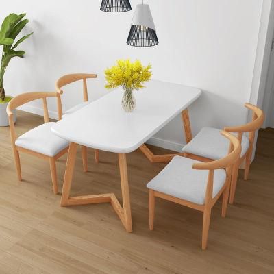 China Factory Cheap Modern Elegant New Style Wooden Dining Room Table with Chair