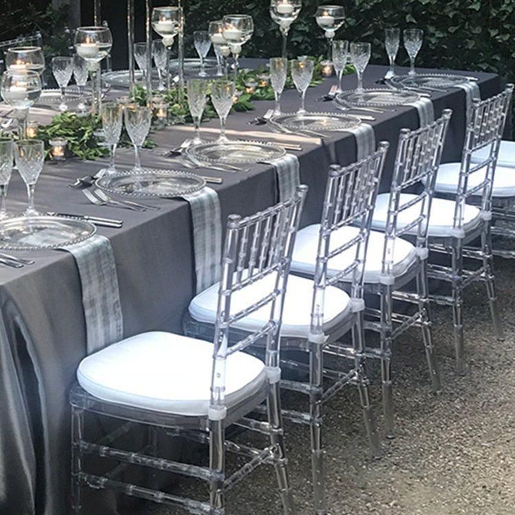 Party Event Wedding Dining Room Crystal Resin Clear Acrylic Wedding Tiffany Napoleon Chair