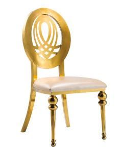 Modern Gold Hotel Stainless Steel Dining Chair in Foshan Furniture