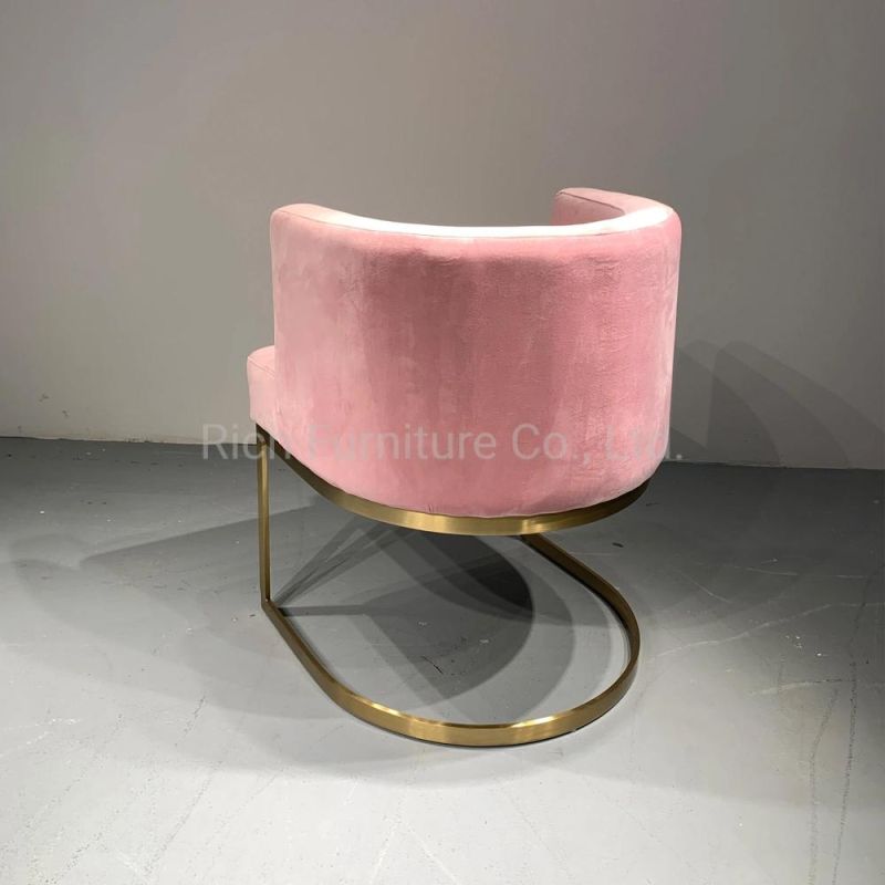 Modern Velvet Fabric Lounge Home Living Sitting Room Furniture Leisure Chair Dining Chaise Chair Dining Chair