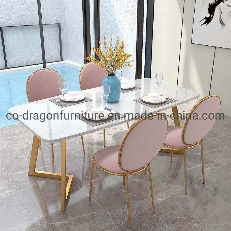 Modern Furniture Gold Stainless Steel Velvet Fabric Wedding Dining Chair