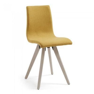 Hot Sale Fabric Dining Chair Soild Wood Metal Furniture