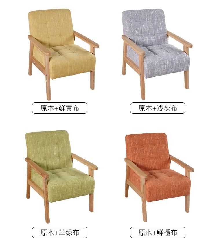 Bright Color Series Wooden Western Restaurant Furniture Sets Armrest Dining Chair and Table for Coffee Shop Tea Shop