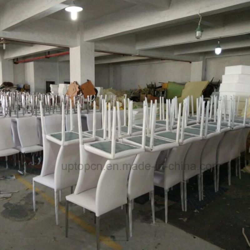 Optional Color Steel Frame Leather Wedding Dining Chair