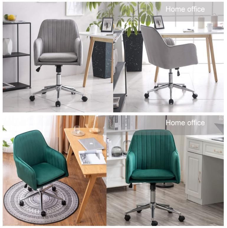 Luxury Armchair Leisure Velvet Office Chair for Home 360 Degree Swivel Computer Chair