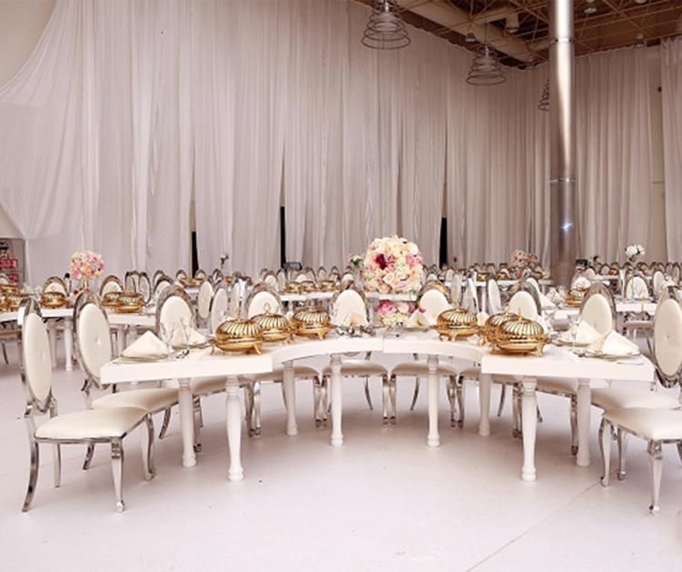 Hotel Luxury Event Furniture Gold Stainless Steel Banquet Wedding Chairs