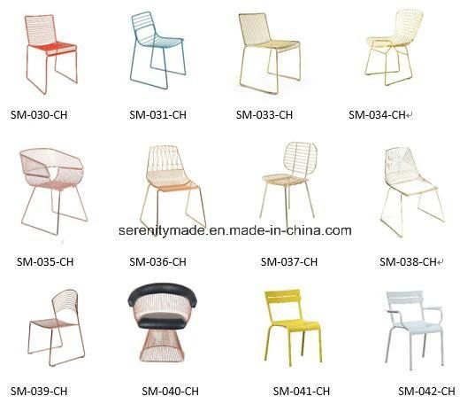 Outdoor Event Furniture Gold Metal Wire Chair for Commercial Use